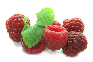 Image showing fresh raspberries