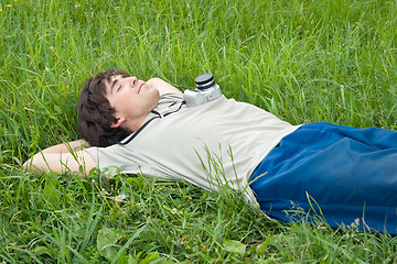 Image showing Young man resting