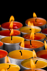 Image showing flaming candles