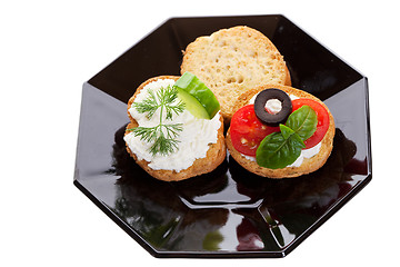 Image showing Two canapes 