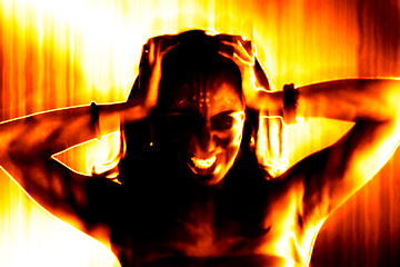 Image showing Fiery Evil Woman