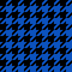 Image showing Blue Houndstooth Pattern