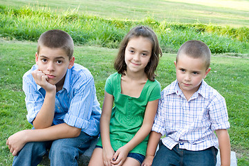 Image showing Three Bored Kids