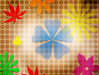 Image showing Flowers & Leafs - background