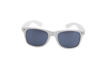 Image showing vintage white sunglasses, ultraviolet protection