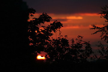 Image showing Sunset overlooking the Völkerschlachtdenkmal in Leipzig