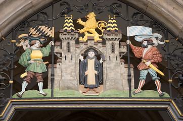 Image showing munich marienplatz lion