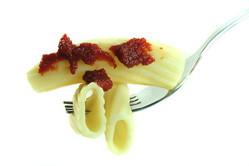 Image showing Pasta on a fork