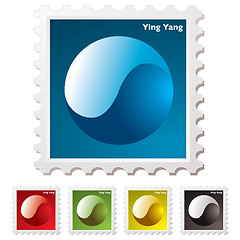 Image showing ying yang stamp