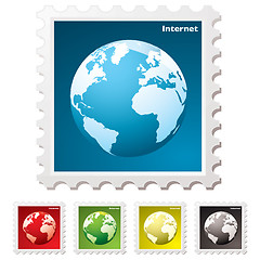 Image showing internet world stamp