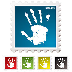 Image showing identity hand print stamp