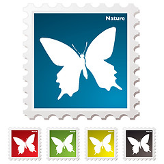 Image showing Nature butterfly stamp