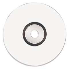 Image showing Blank white music cd