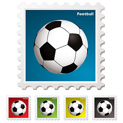 Image showing football world stamp