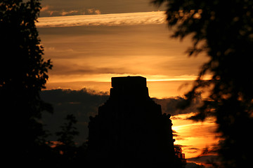 Image showing Sunset overlooking the Völkerschlachtdenkmal in Leipzig