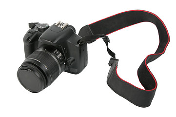 Image showing Black DSLR photo-camera