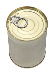 Image showing Single metal can. Top view.