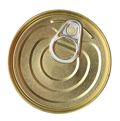 Image showing Single metal can. Top view.