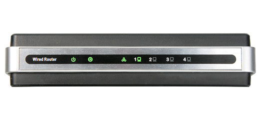 Image showing Front panel of network wired router