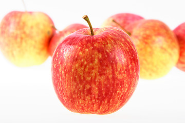 Image showing Group of red-yellow apples.