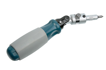 Image showing Black-blue single screwdriver.