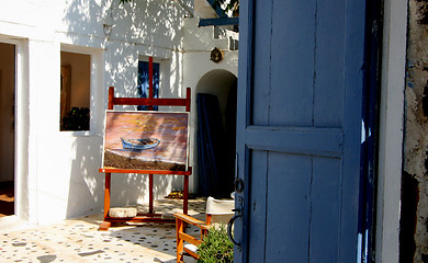 Image showing Artist shop, Oia, Santorini, Greece