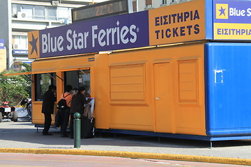 Image showing Blue Star ticket boot, Piraeus, Greece