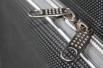 Image showing Zipper on suitcase