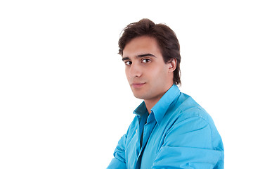 Image showing Handsome man, with blue shirt