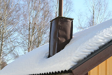 Image showing Chimney in brown