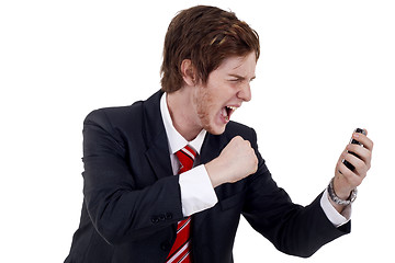 Image showing  yelling on the phone