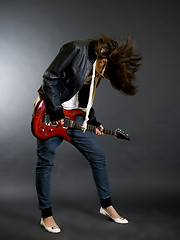 Image showing passionate guitarist