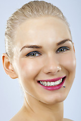 Image showing woman smiling face