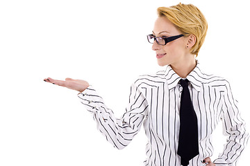 Image showing businesswoman presenting