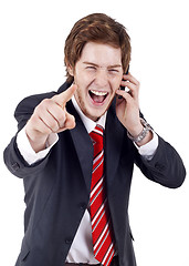 Image showing  businessman pointing 