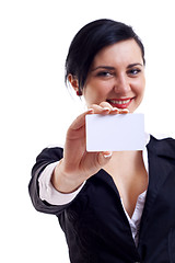 Image showing  white business card