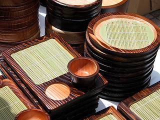 Image showing Wooden Kitchen tools