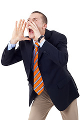 Image showing  man shouting