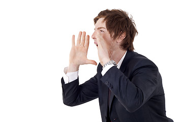 Image showing businessman shouting