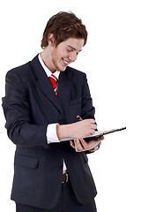 Image showing businessman writing