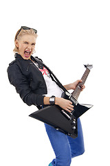 Image showing girl with guitar 