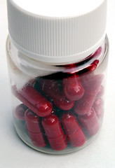 Image showing Capsules in bottle