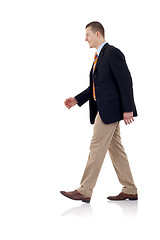 Image showing businessman is walking