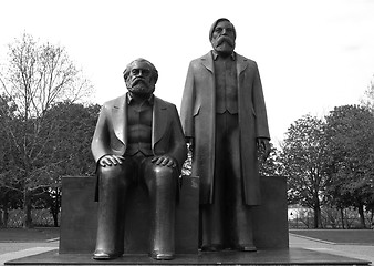 Image showing Marx-Engels Forum statue