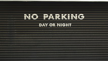 Image showing No parking sign