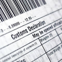 Image showing Customs declaration