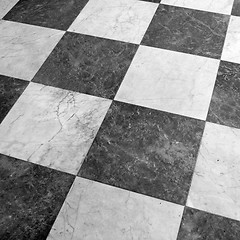 Image showing Checkered floor