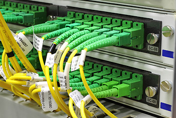 Image showing SC connectors in patch panel