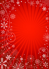 Image showing Abstract red christmas frame