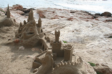 Image showing Sand castles